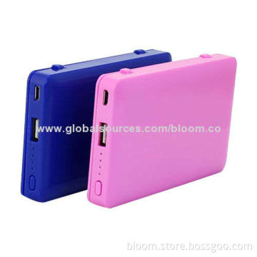External Mobile Power Banks with 5,000mAh Capacity, 5V/1A Output and InputNew